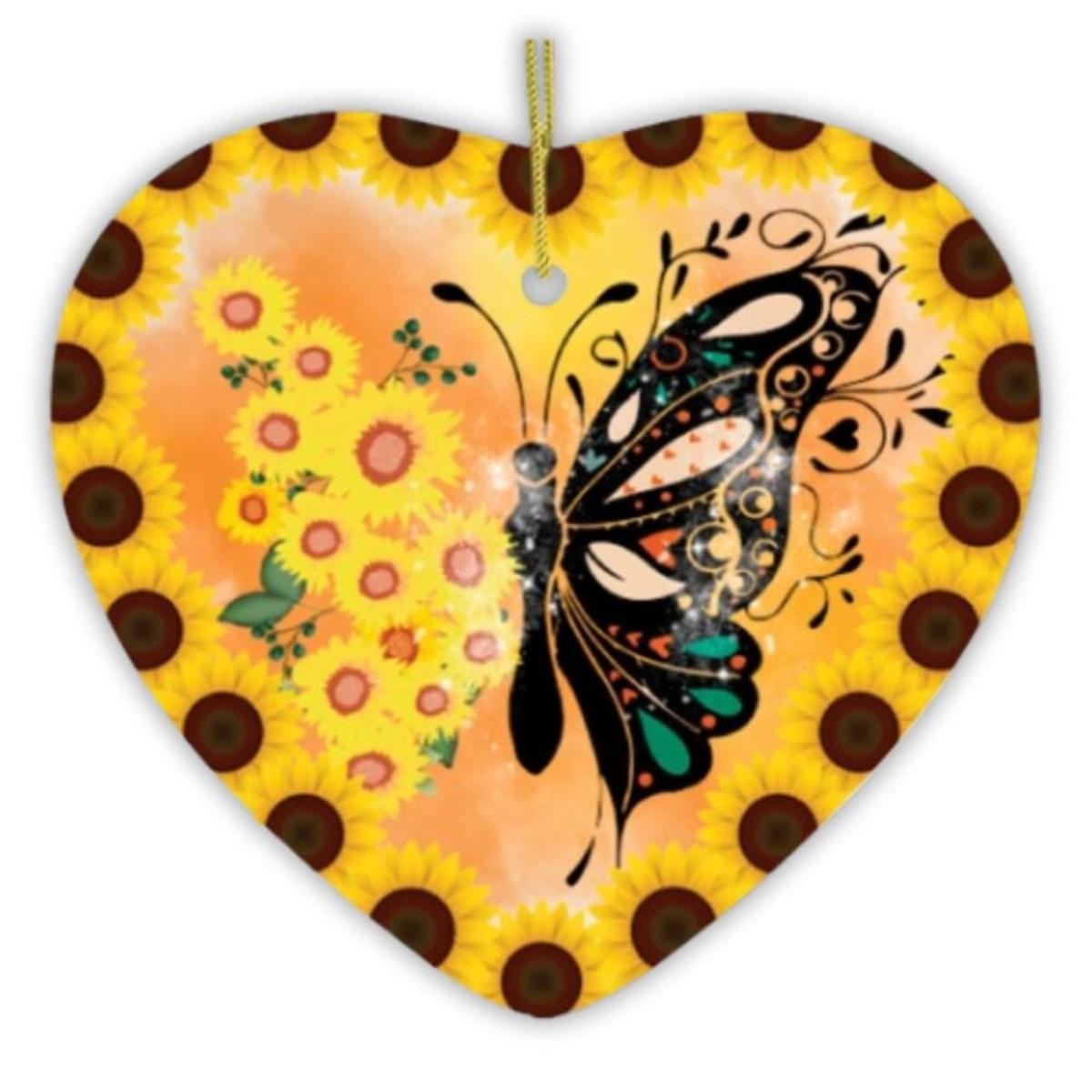 Shop For 3" Sunflower Butterfly Artistic Ornament
