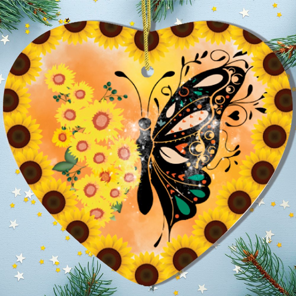 Shop For 3" Sunflower Butterfly Artistic Ornament