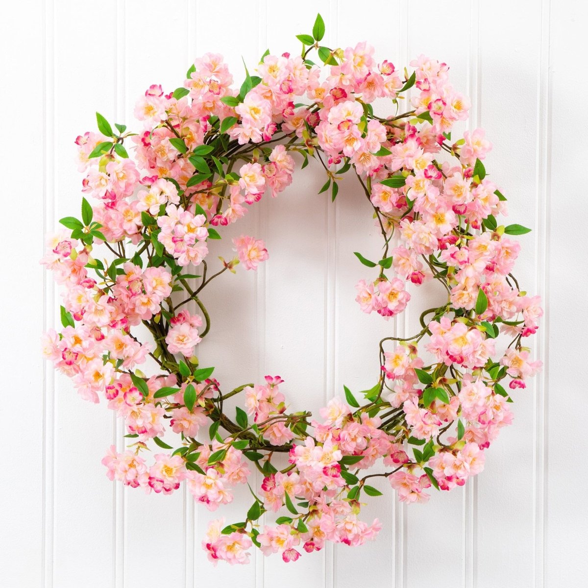 Shop For 30” Artificial Pink Cherry Blossom Wreath