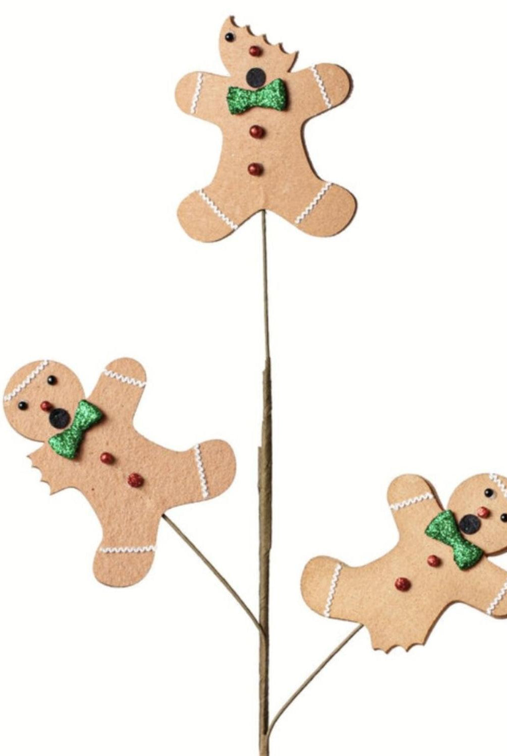 30" Bitten Gingerbread Men Pick
