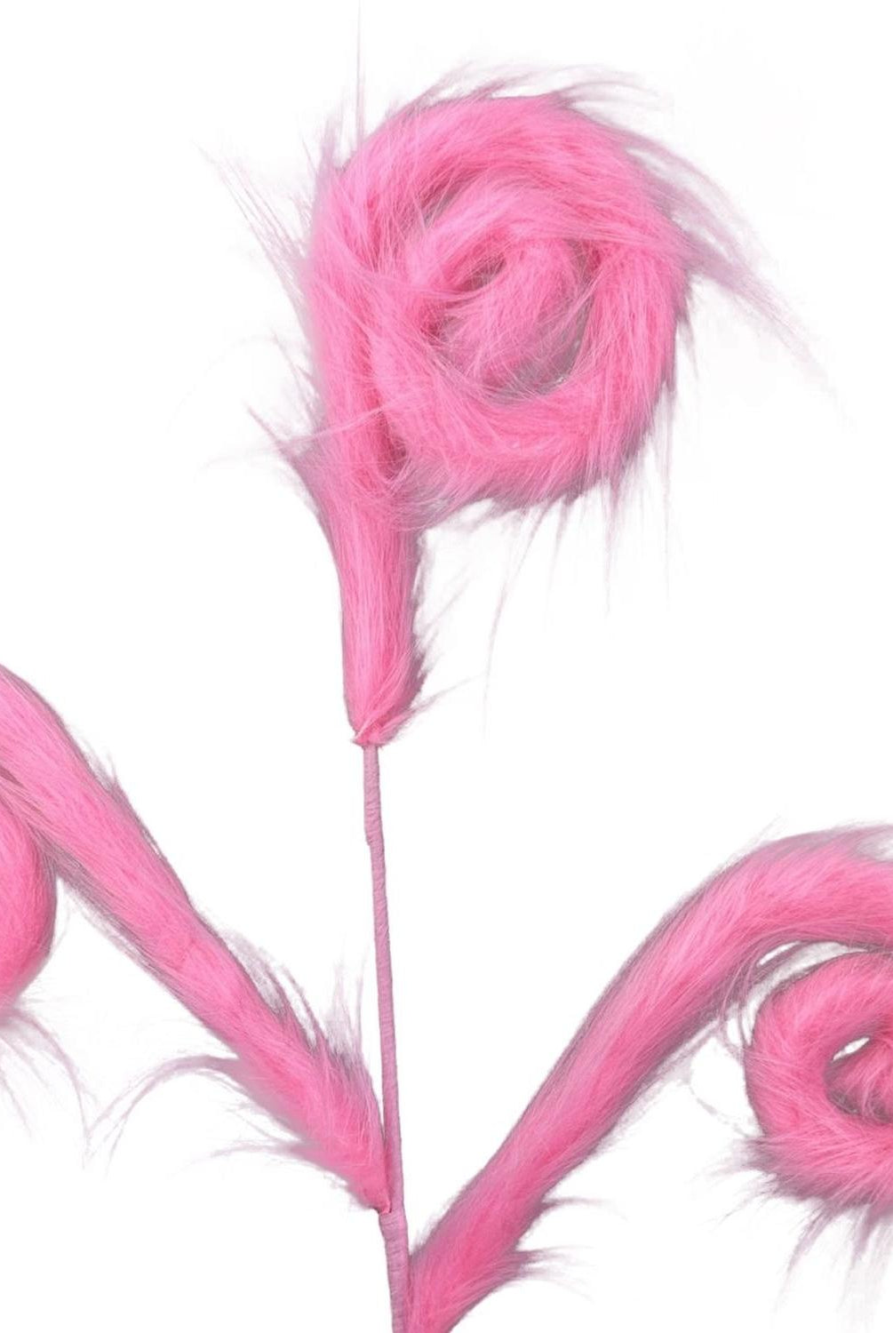 30" Furry Spiral Curly Spray: Pink