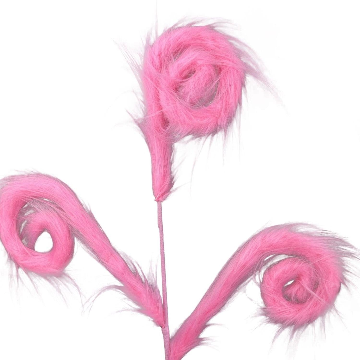 Shop For 30" Furry Spiral Curly Spray: Pink