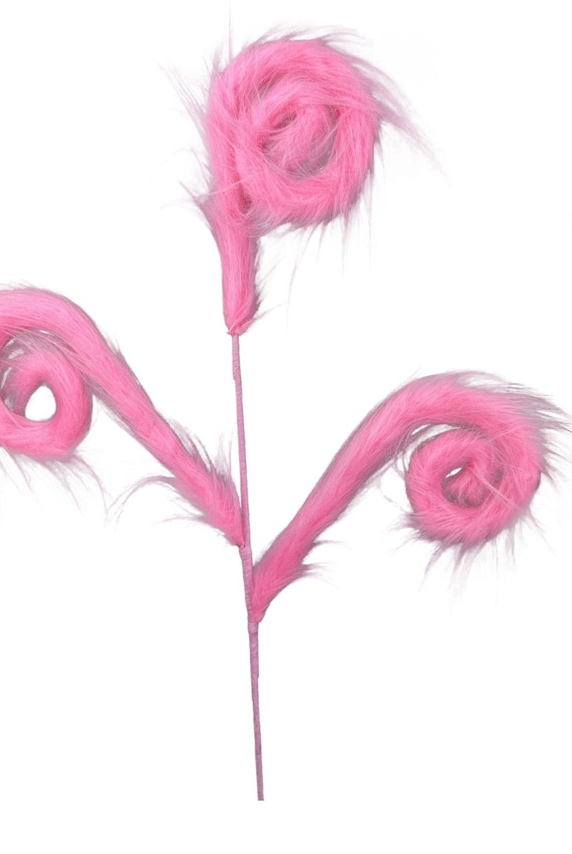 Shop For 30" Furry Spiral Curly Spray: Pink