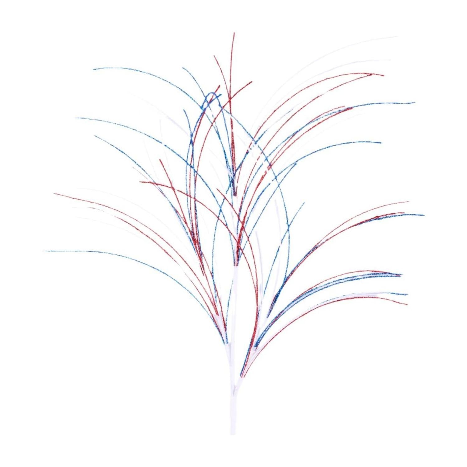 30" Glitter Fishline Spray: Red, White & Blue