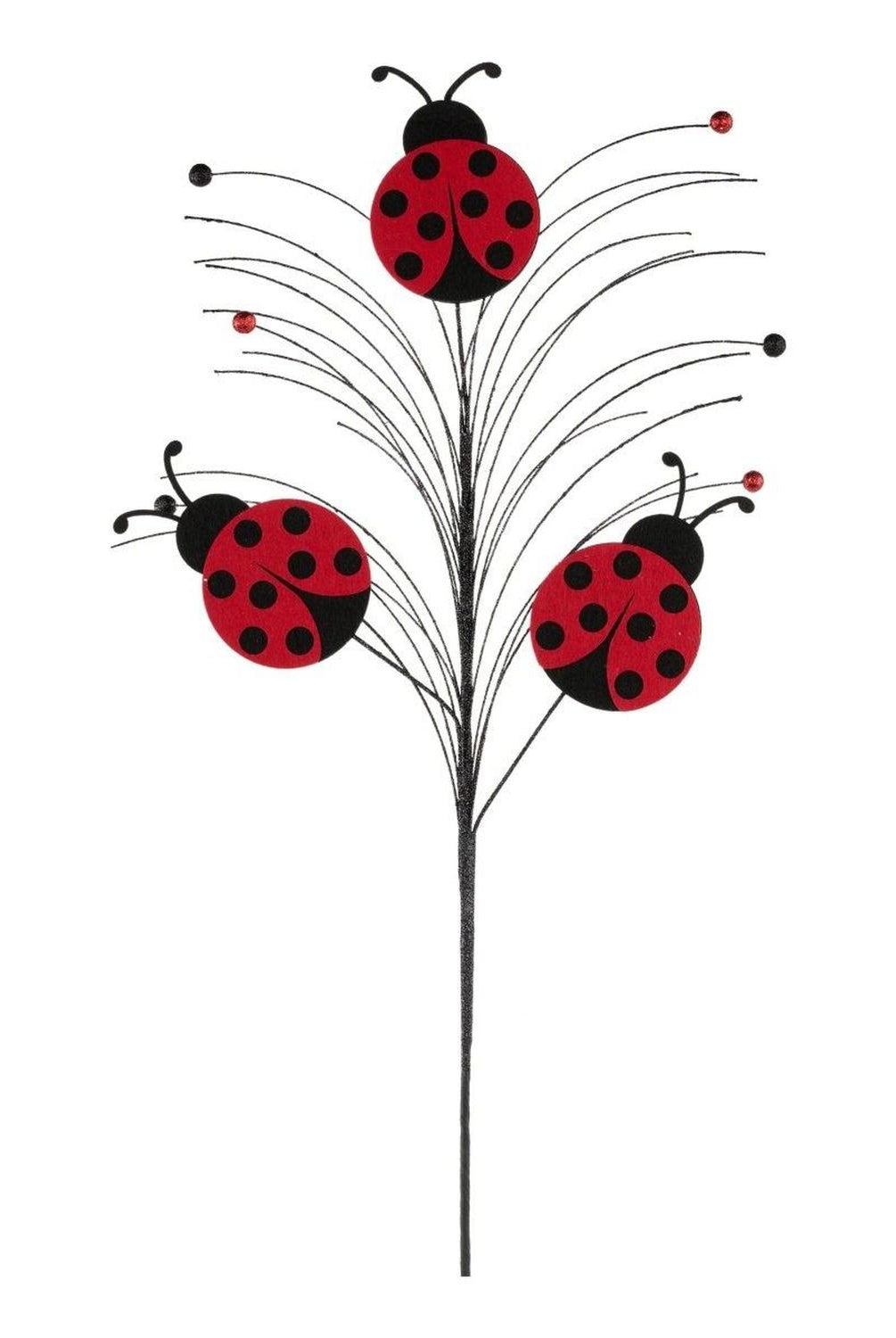 30" Glitter Ladybug Spray