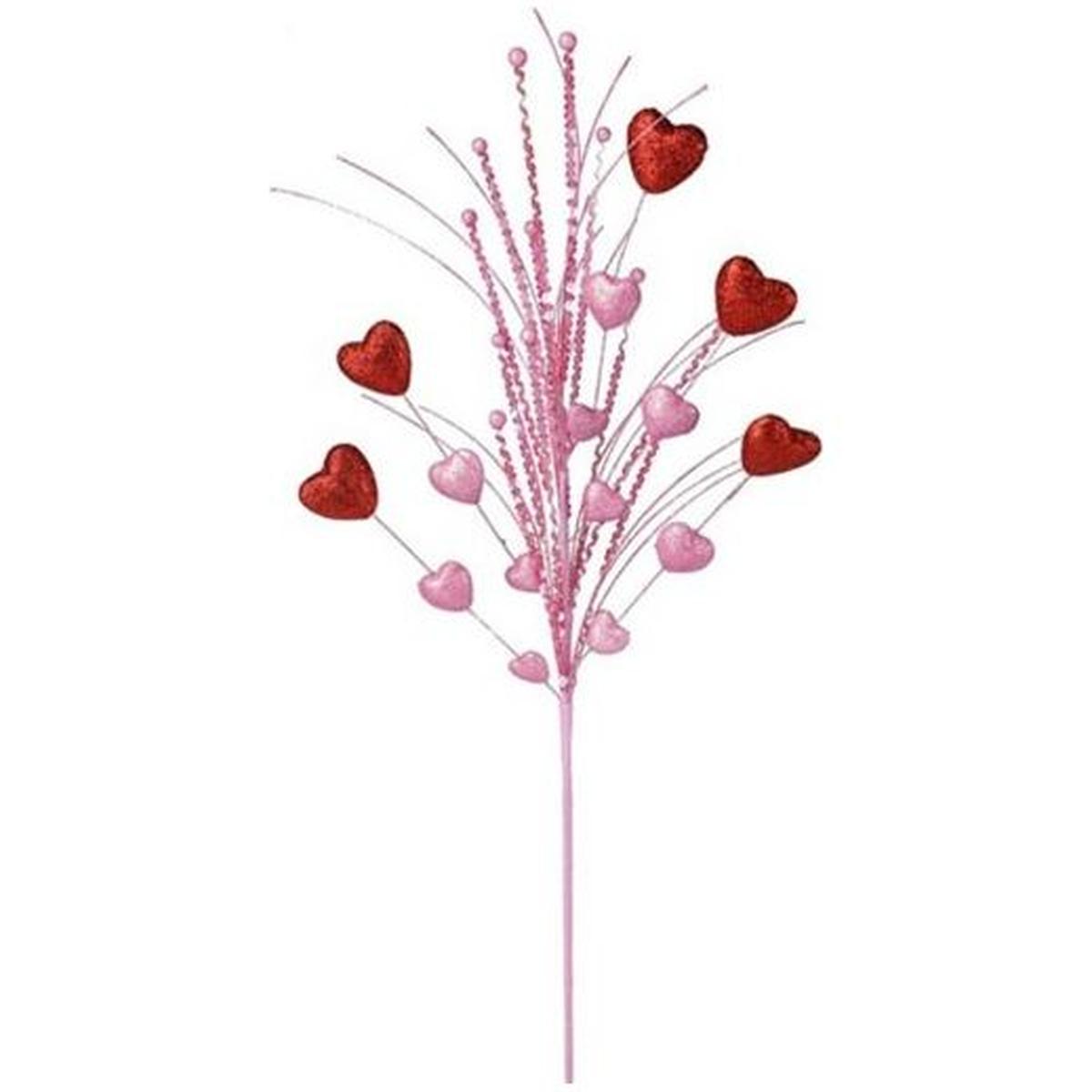 Shop For 30" Glittered Heart Spray: Red/Pink at Michelle's aDOORable Creations