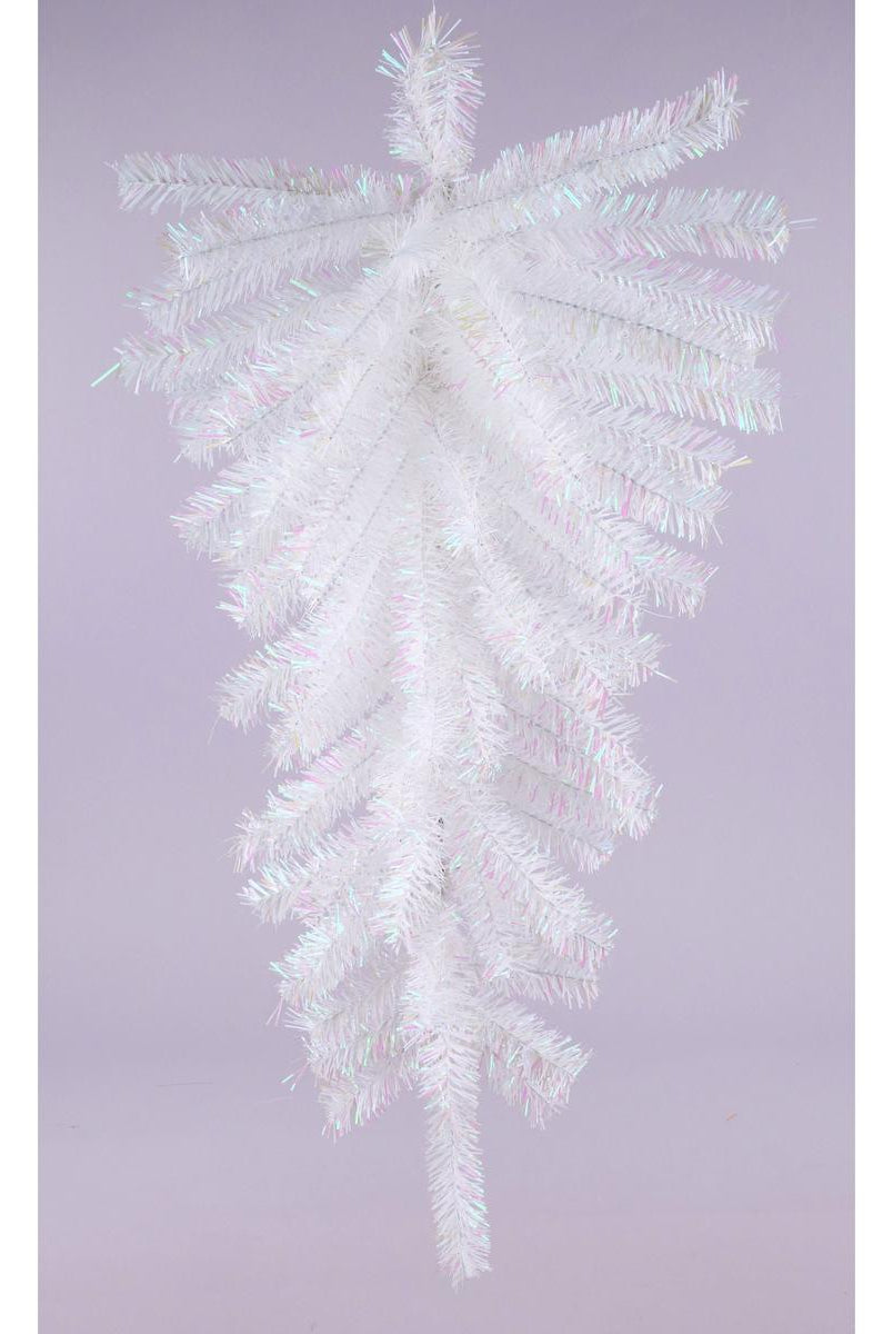 Shop For 30" Metallic Teardrop Swag: Iridescent White