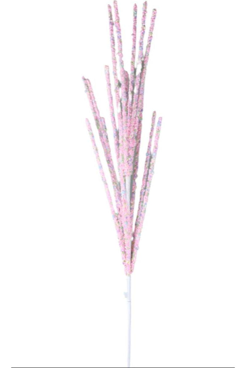 Shop For 30" Pink Miniature Bead Grass Spray