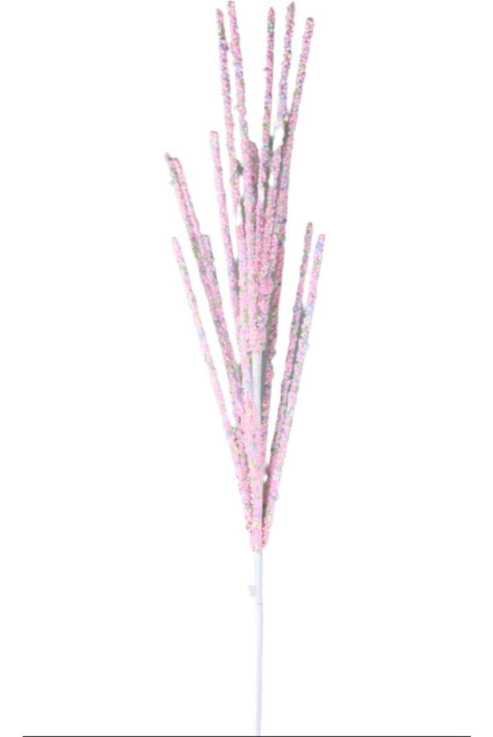 30" Pink Miniature Bead Grass Spray