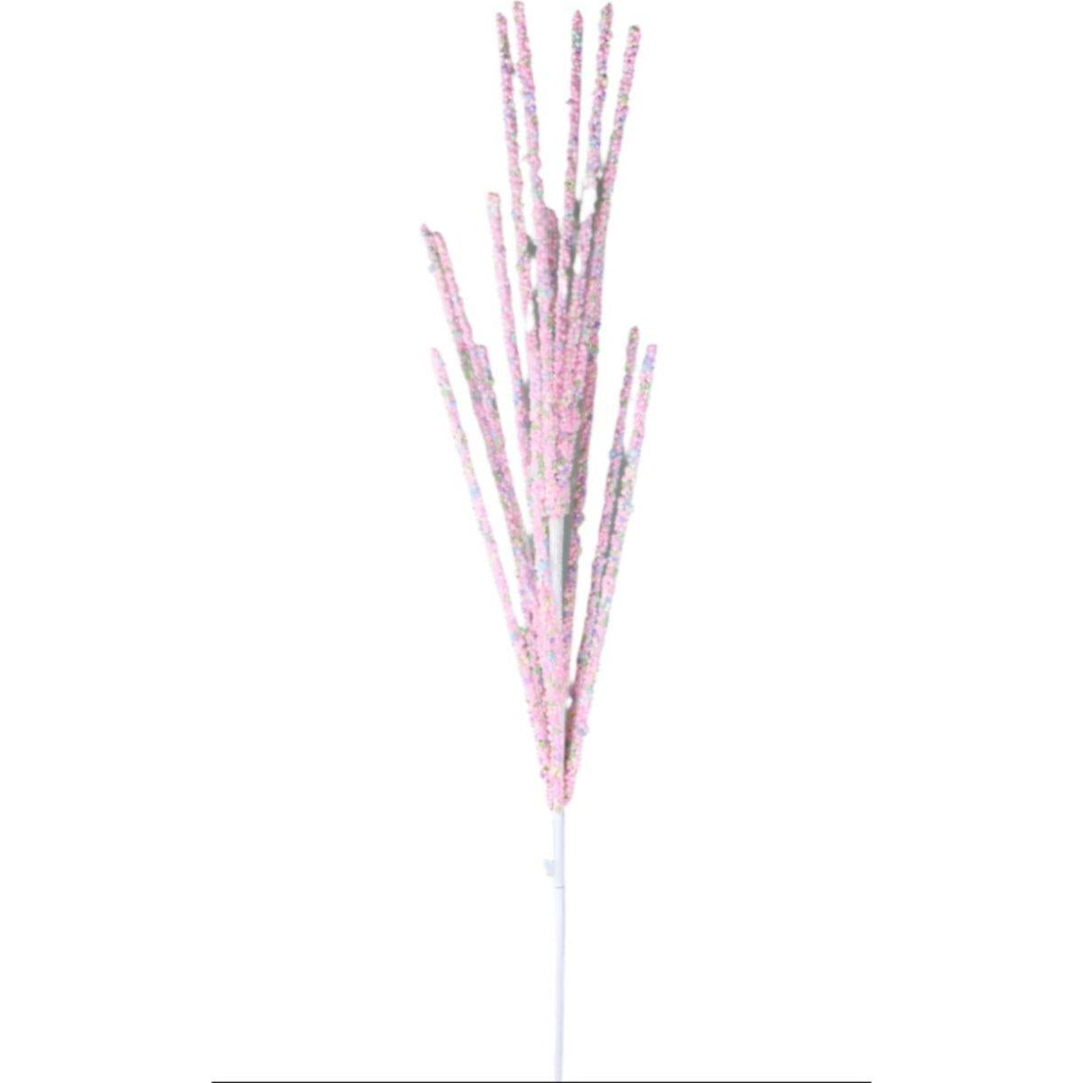 Shop For 30" Pink Miniature Bead Grass Spray