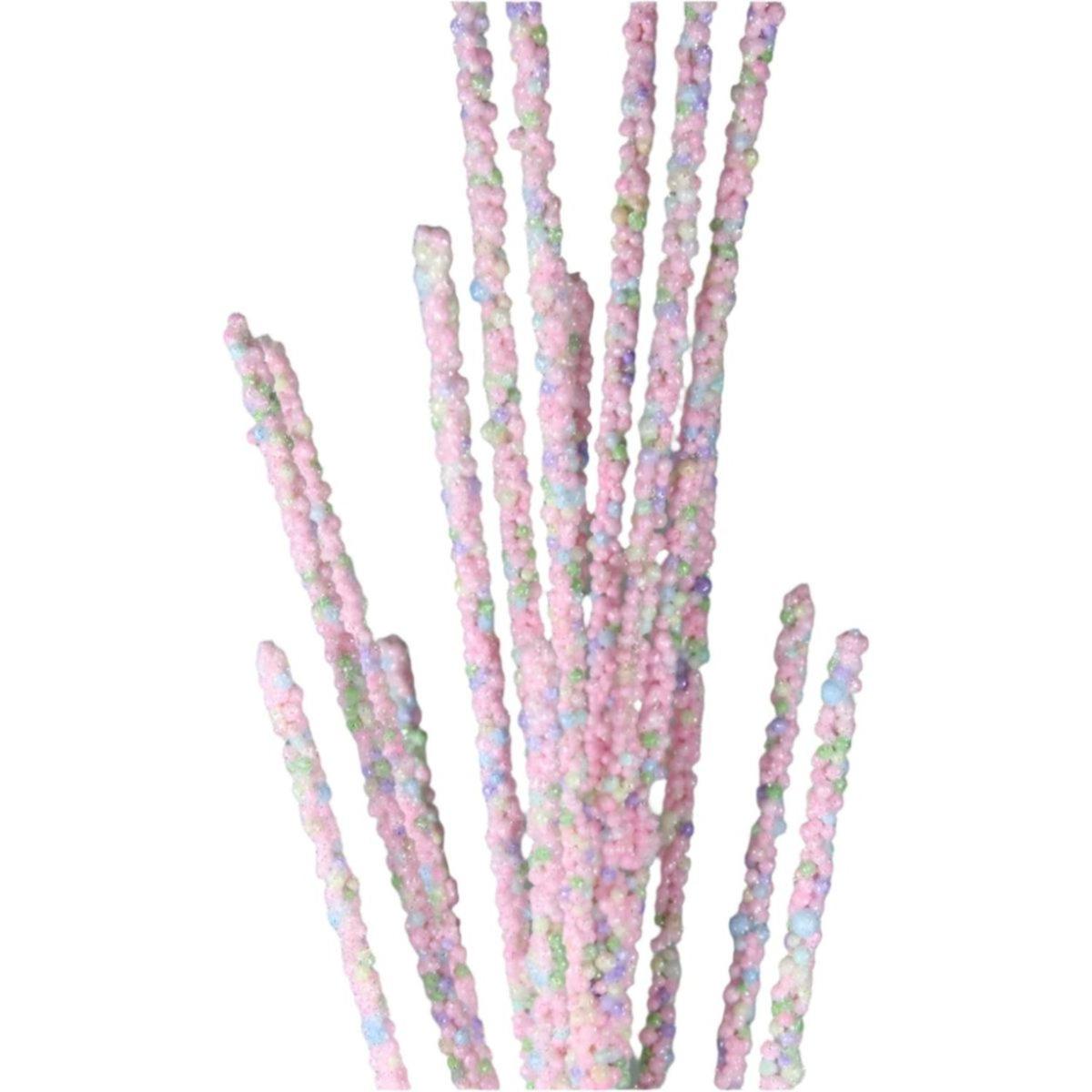 Shop For 30" Pink Miniature Bead Grass Spray