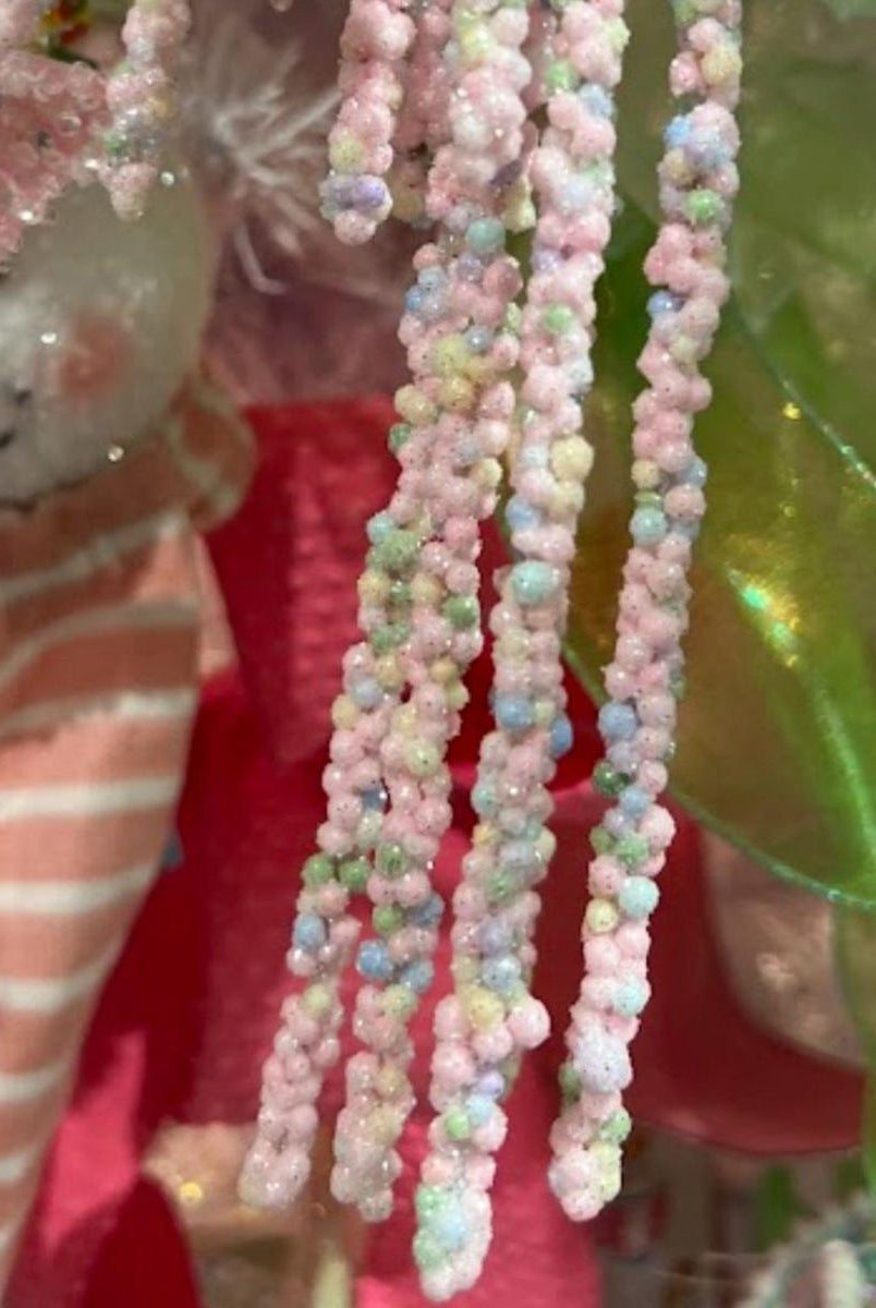 Shop For 30" Pink Miniature Bead Grass Spray