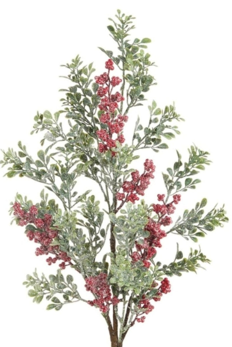 Shop For 30in Iced Red Berry and Greenery Spray