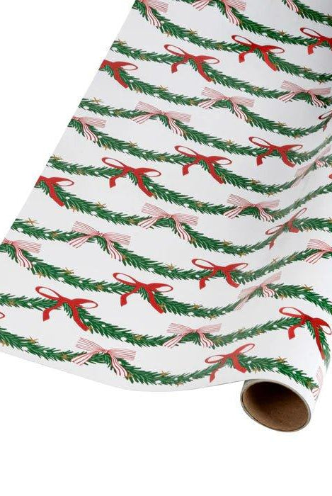 Shop For 30in Reversible Garland and Bows Plaid Wrapping Paper