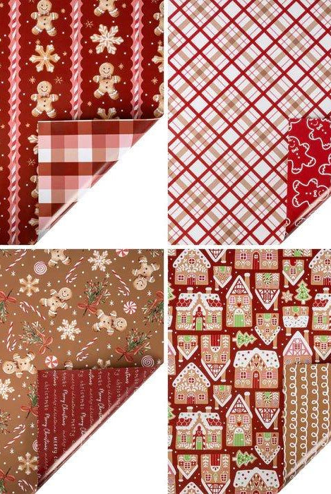 Shop For 30in Reversible Gingerbread Season Wrapping Paper