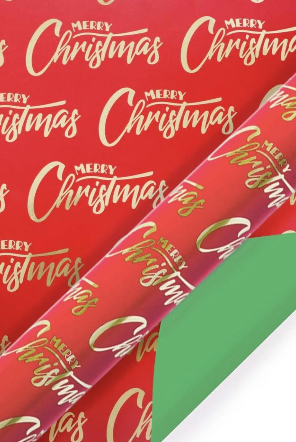 30in Reversible Merry Christmas Wrapping Paper