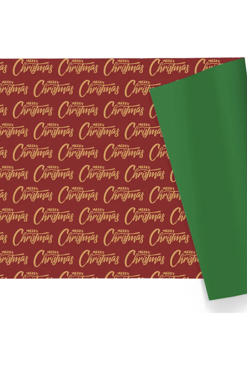 Shop For 30in Reversible Merry Christmas Wrapping Paper