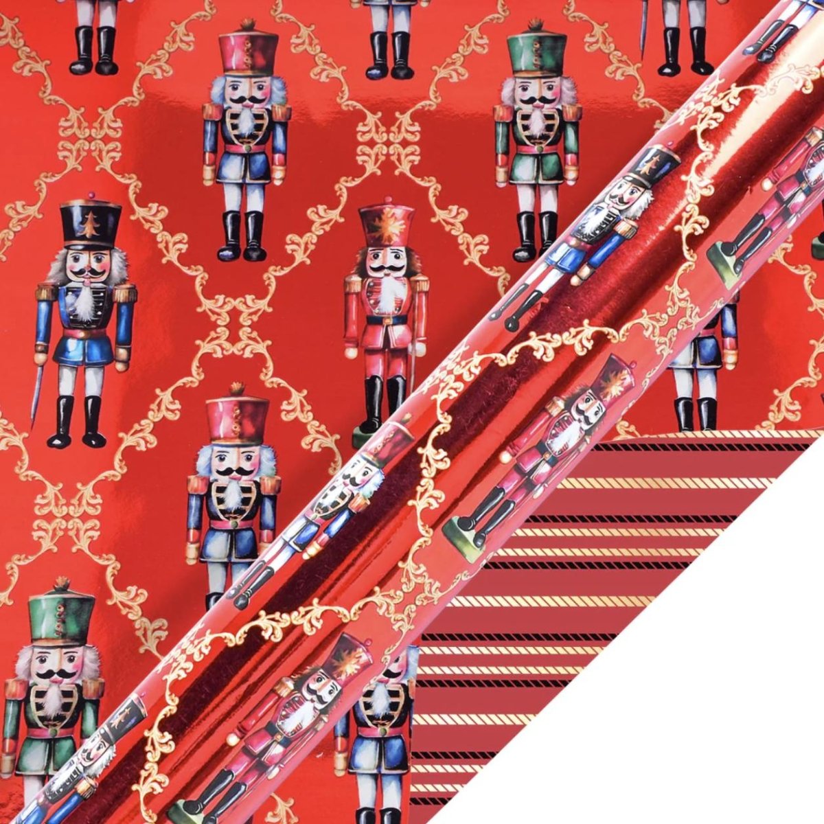 Shop For 30in Reversible Nutcracker Wrapping Paper: Red