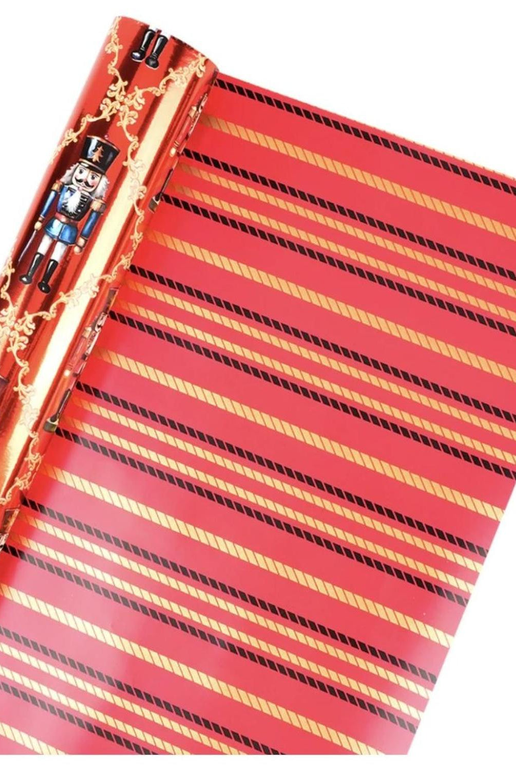 30in Reversible Nutcracker Wrapping Paper: Red