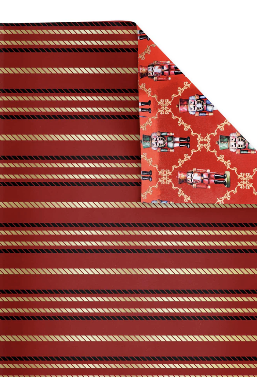 Shop For 30in Reversible Nutcracker Wrapping Paper: Red