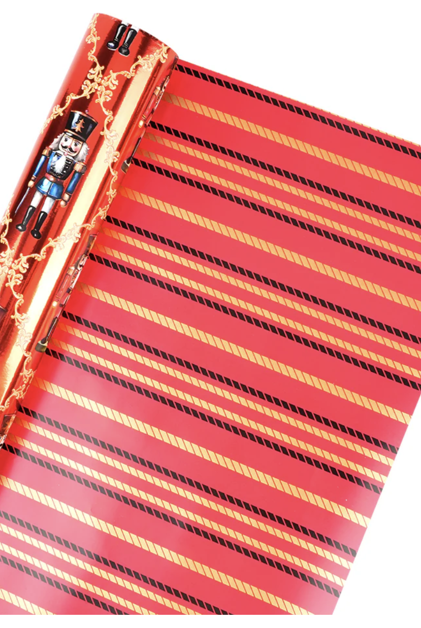 Shop For 30in Reversible Nutcracker Wrapping Paper: Red