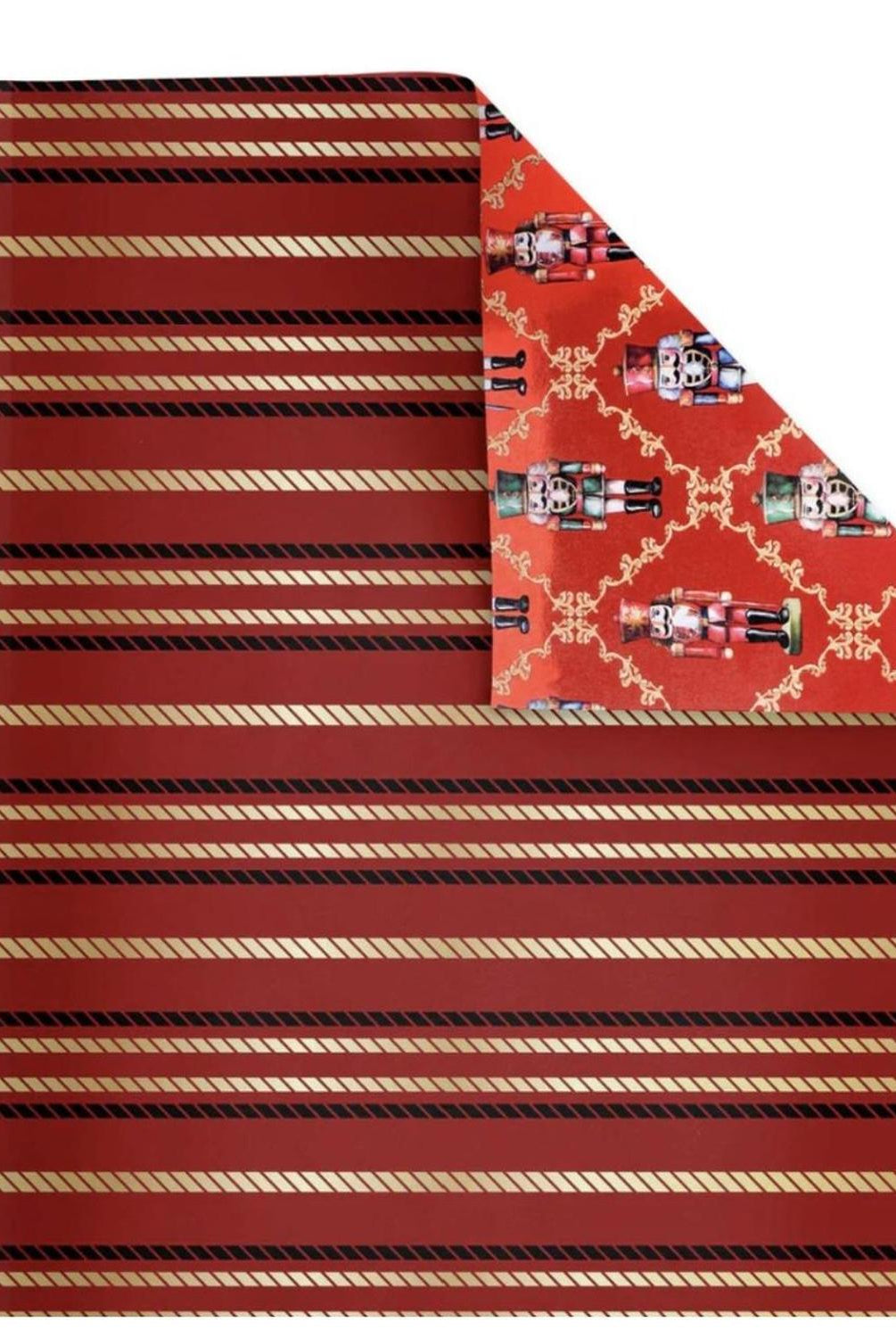 30in Reversible Nutcracker Wrapping Paper: Red