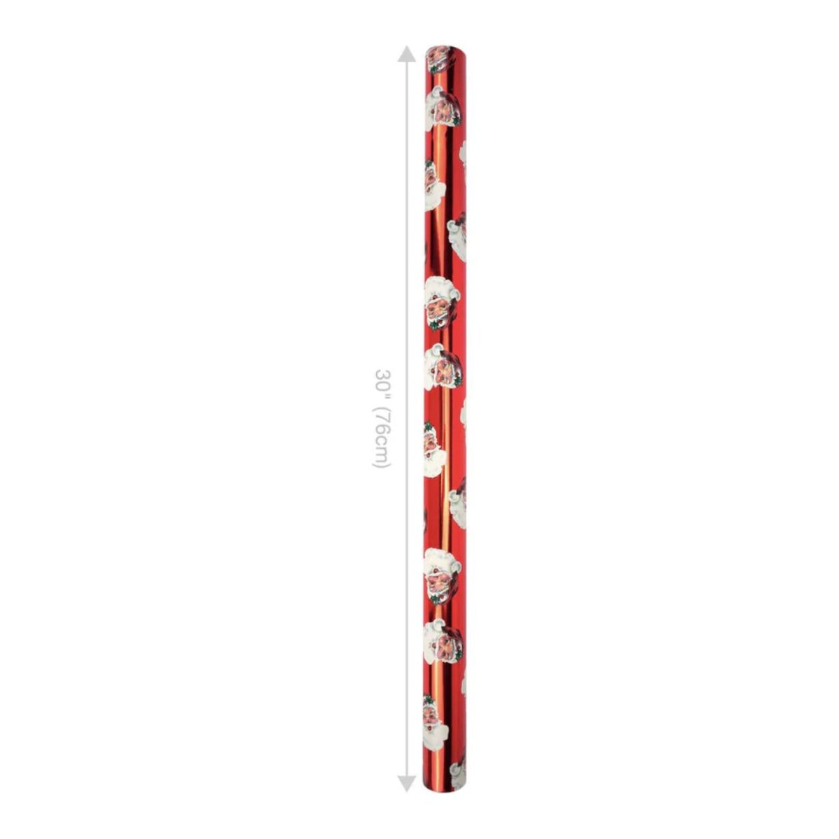 Shop For 30in Reversible Santa Holiday Wrapping Paper: Red