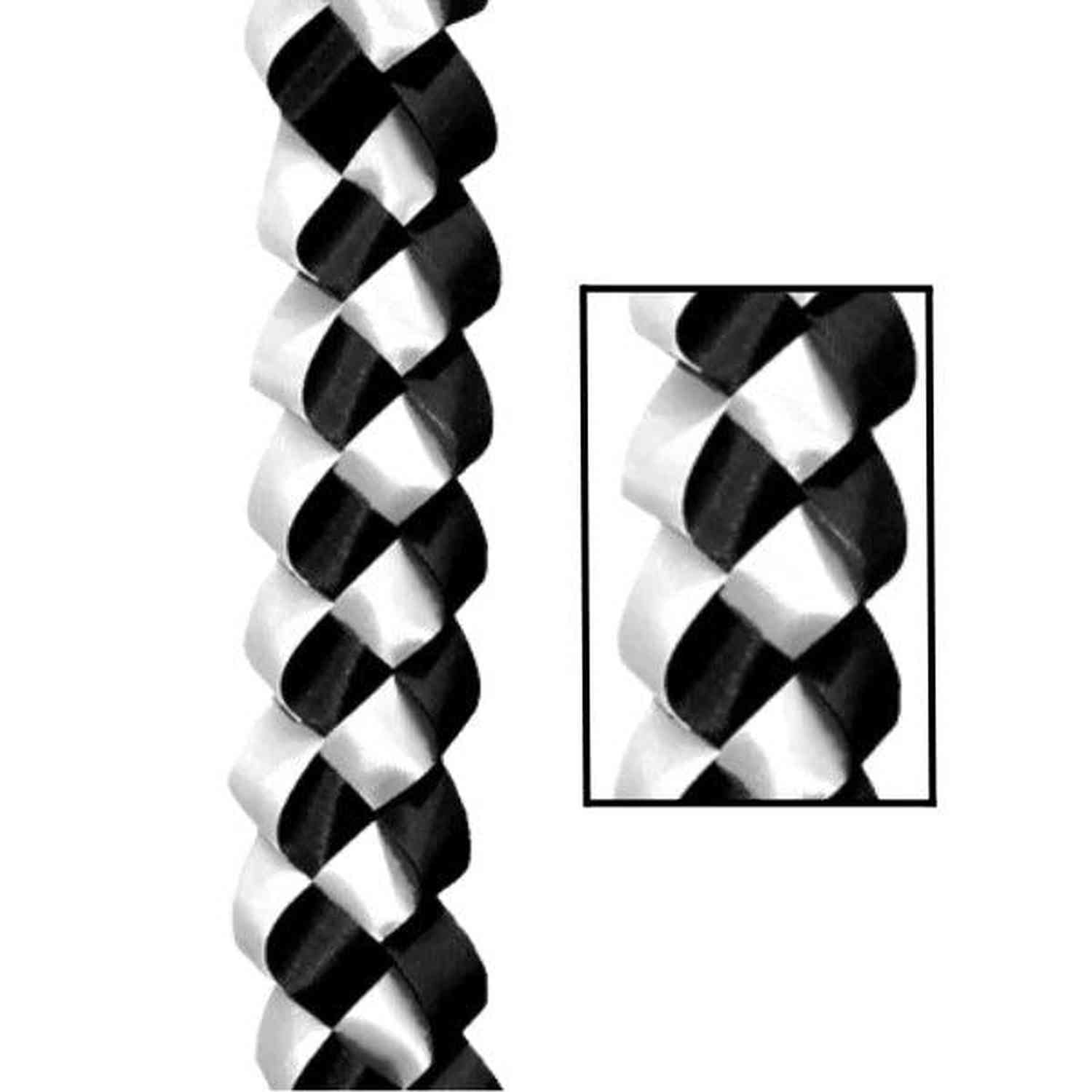 Shop For 30in Ribbon Military Chain Braid: Black/White
