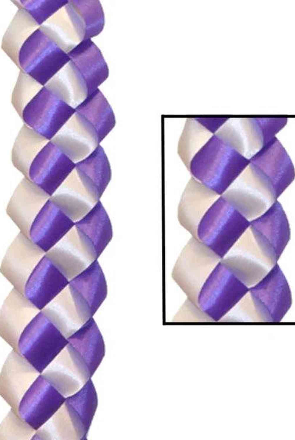Shop For 30in Ribbon Military Chain Braid: Purple/White