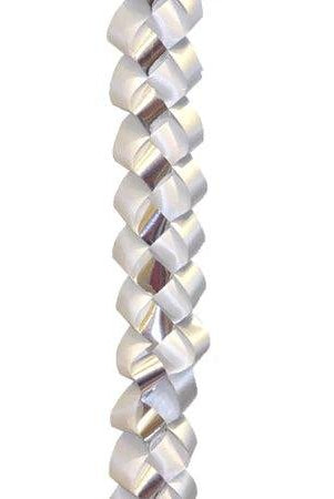 Shop For 30in Ribbon Military Chain Braid: Silver/White