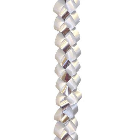 Shop For 30in Ribbon Military Chain Braid: Silver/White