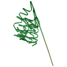 Shop For 31" Curly Glitter Ribbon Spray: Emerald Green