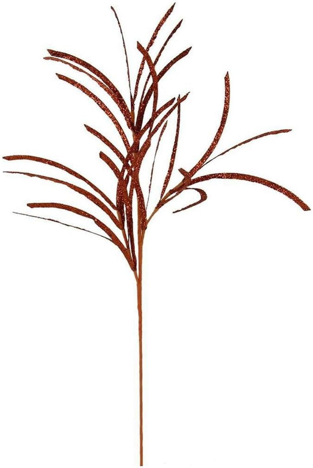 31" Glittered Paper Grass Spray: Orange