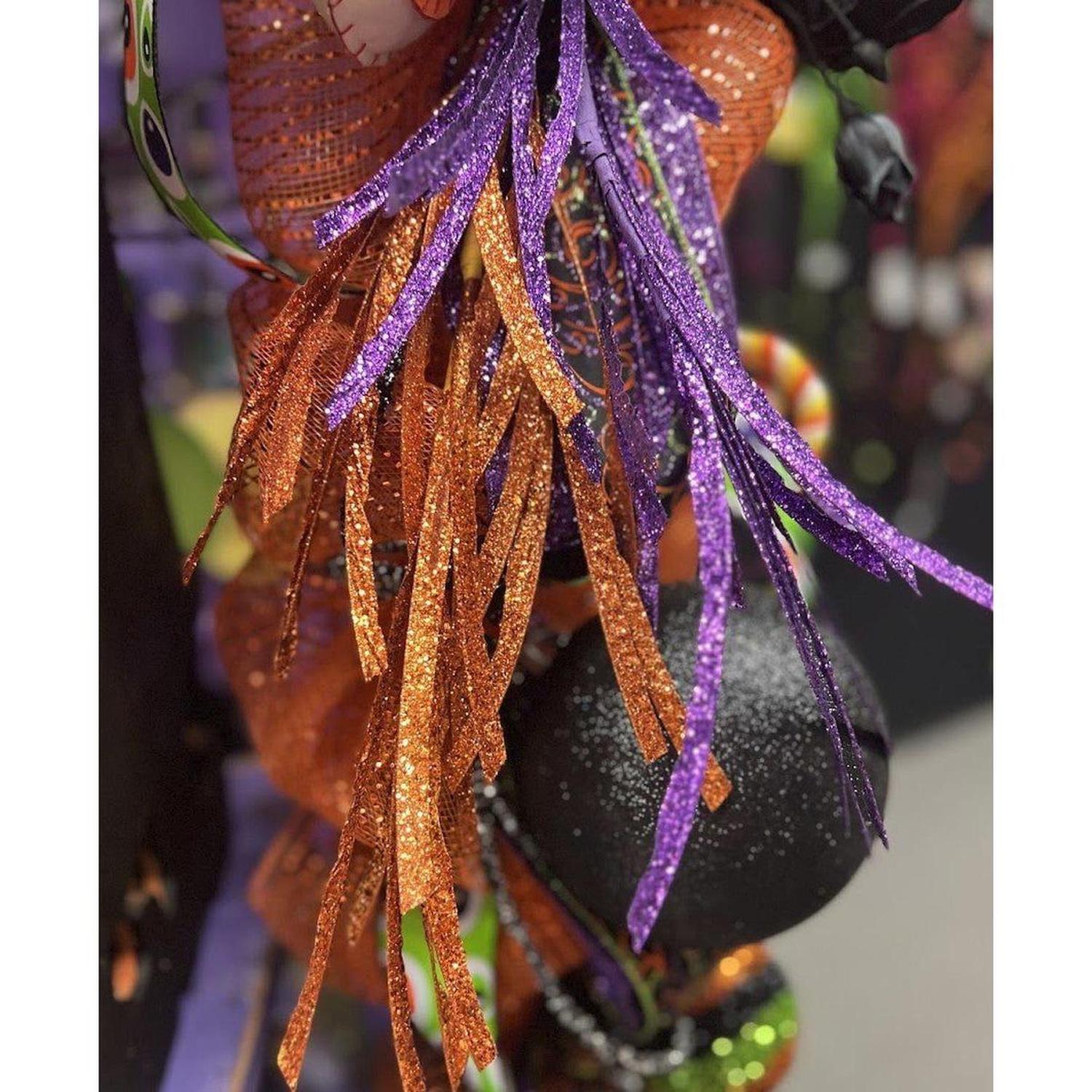 Shop For 31" Glittered Paper Grass Spray: Purple