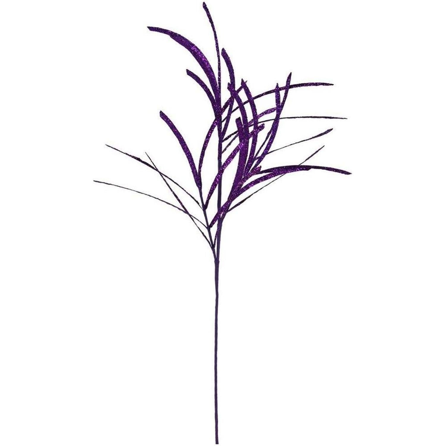 Shop For 31" Glittered Paper Grass Spray: Purple