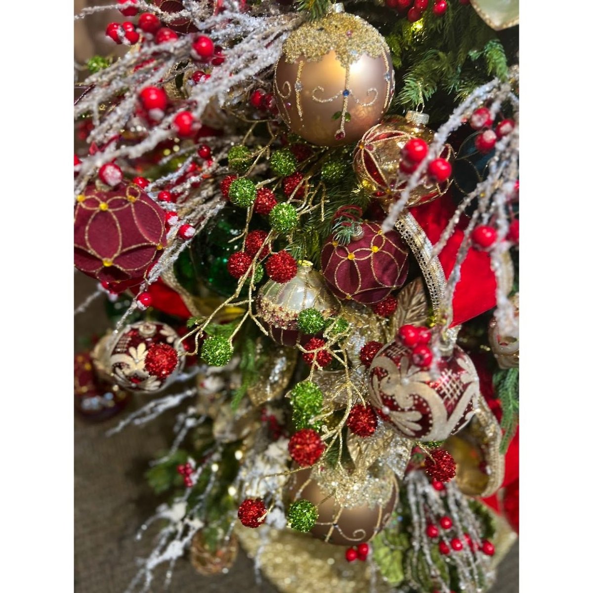 Shop For 31" Twig Ball Spray: Red/Gold