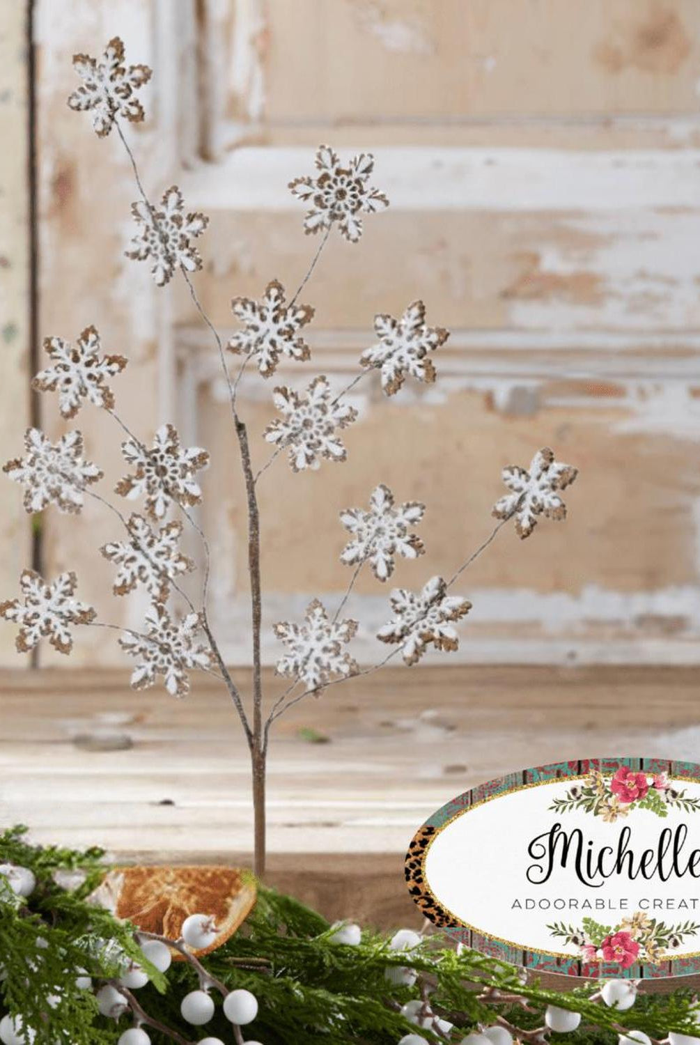 Shop For 32" Gingerbread Snowflake Spray