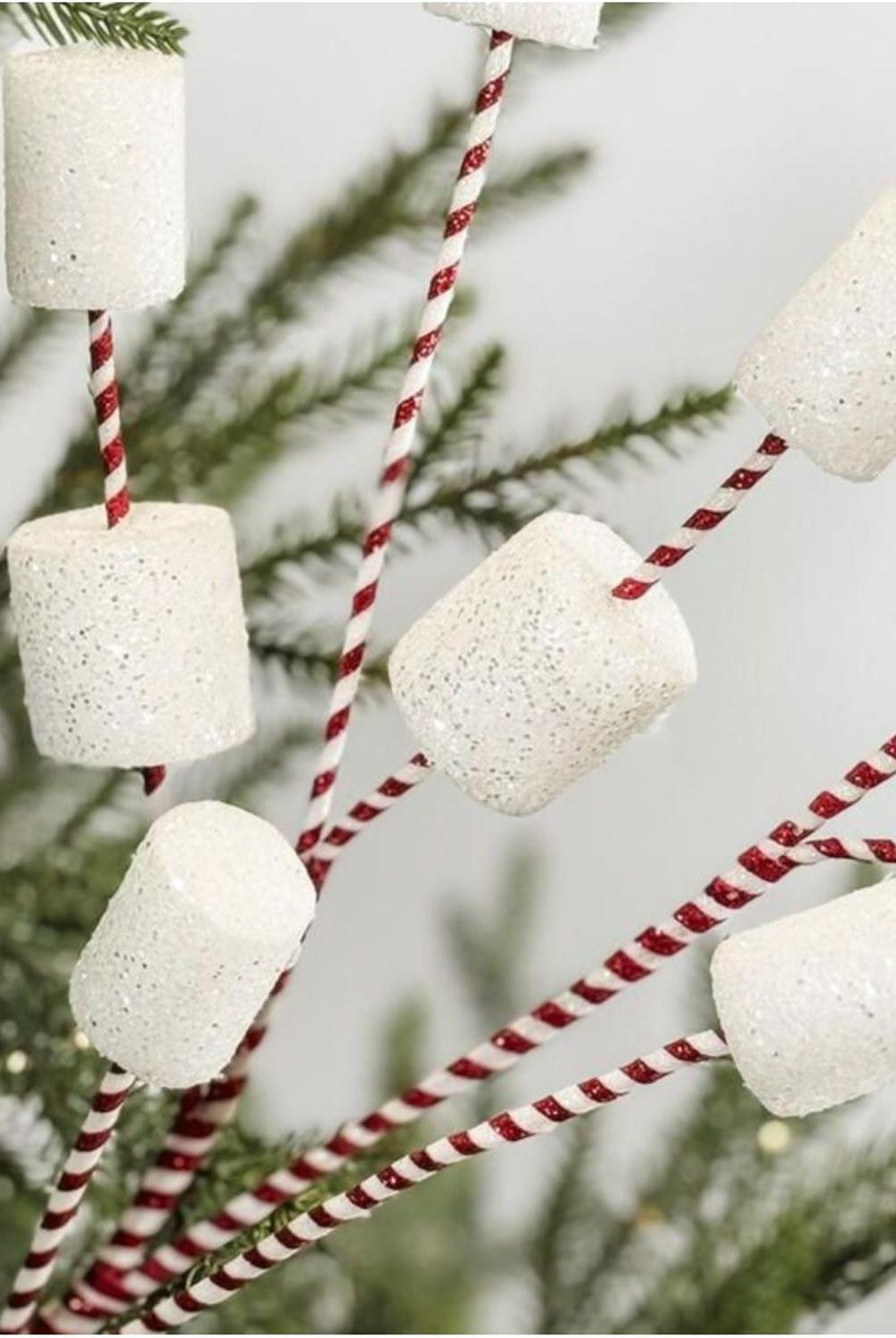 32" Glittered Marshmallow Spray