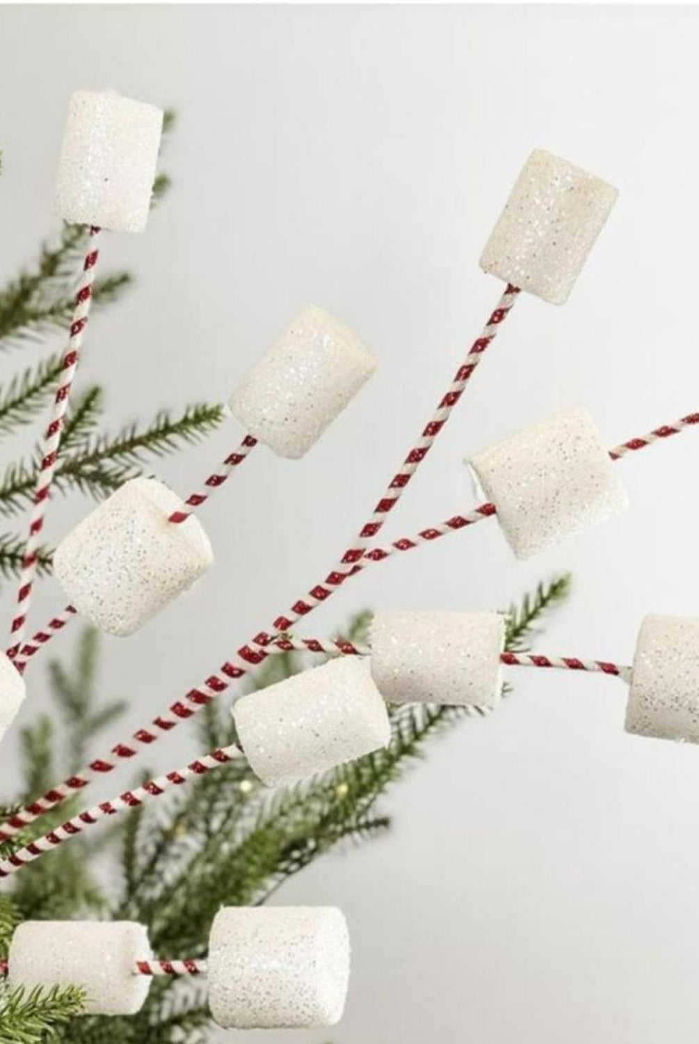32" Glittered Marshmallow Spray