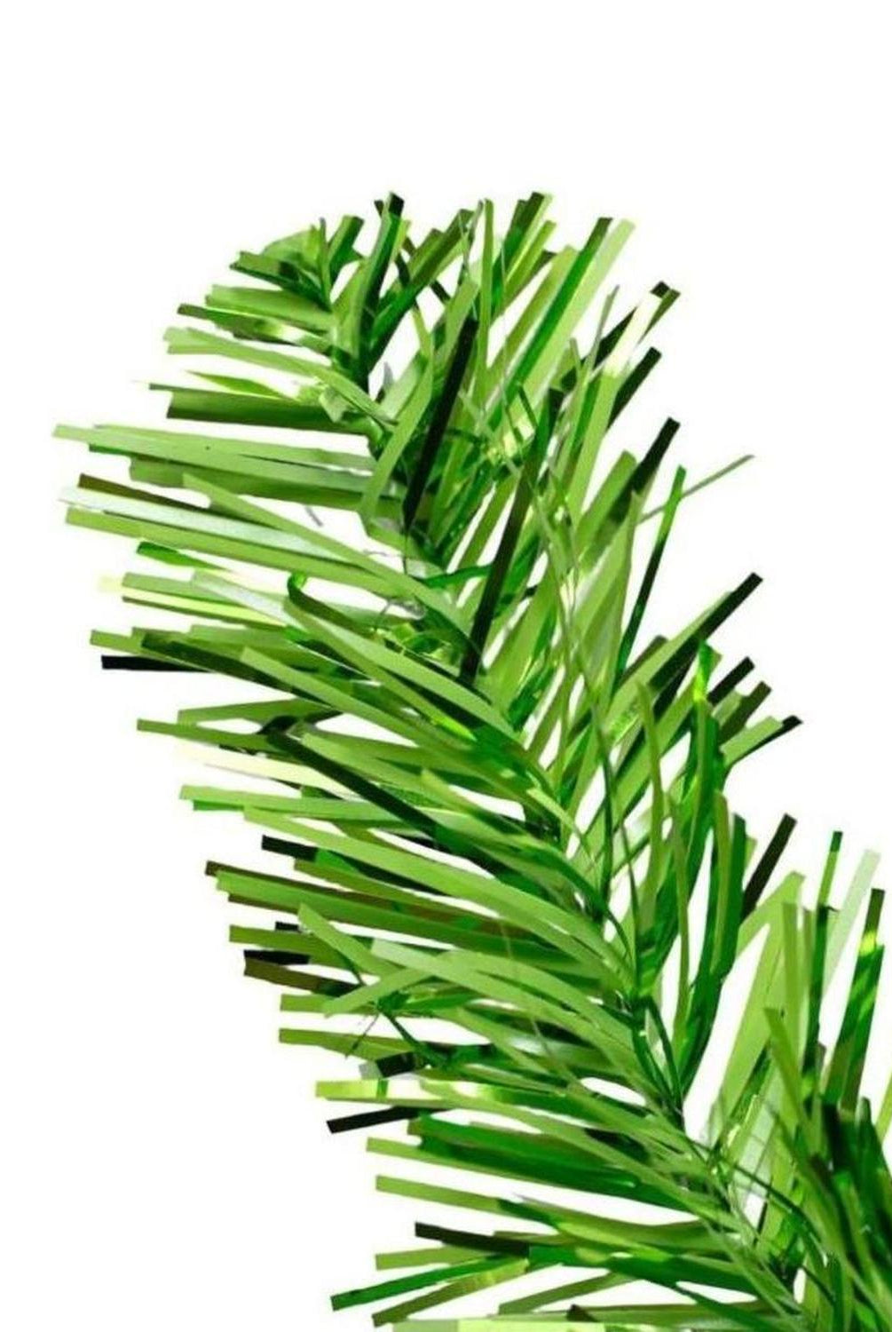 32" Green Tinsel Teardrop Swag, Unlit