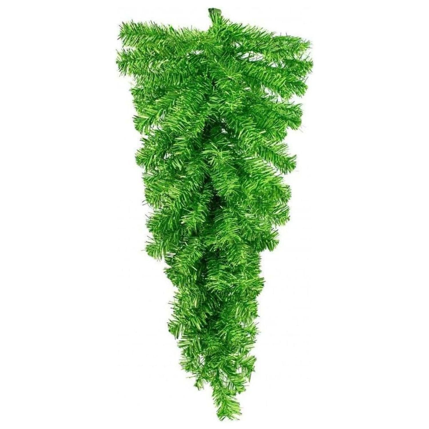 32" Green Tinsel Teardrop Swag, Unlit