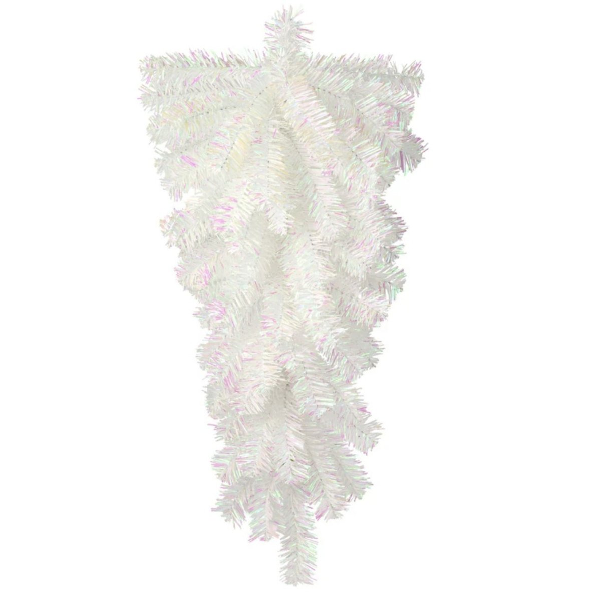 Shop For 32" Pine Teardrop Swag: Iridescent White