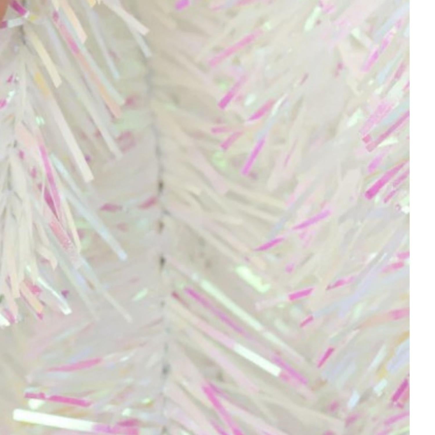 Shop For 32" Pine Teardrop Swag: Iridescent White