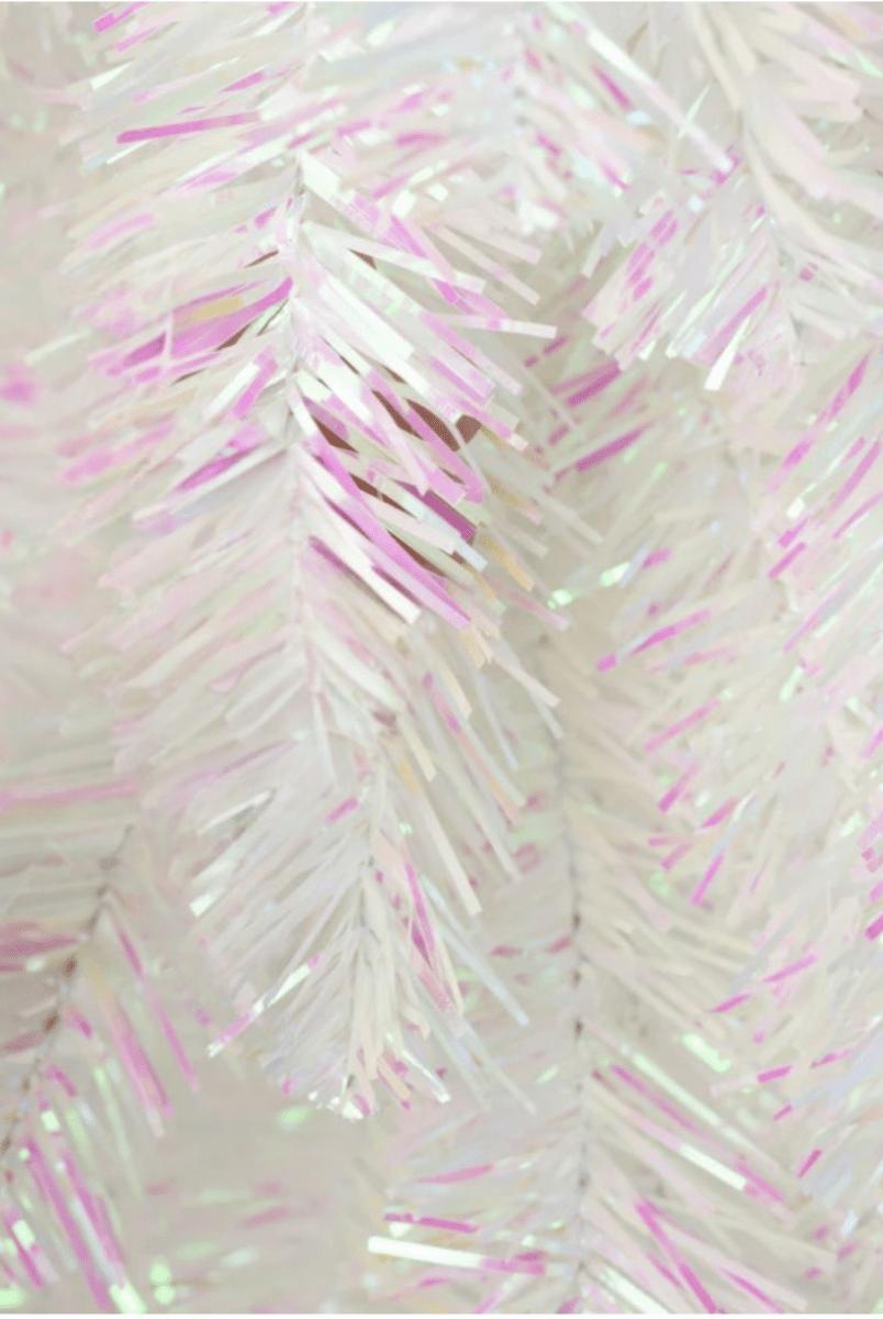 Shop For 32" Pine Teardrop Swag: Iridescent White