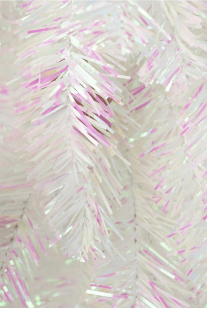 Shop For 32" Pine Teardrop Swag: Iridescent White