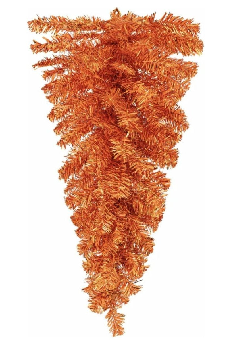 Shop For 32" Pine Tinsel Teardrop Swag: Metallic Orange