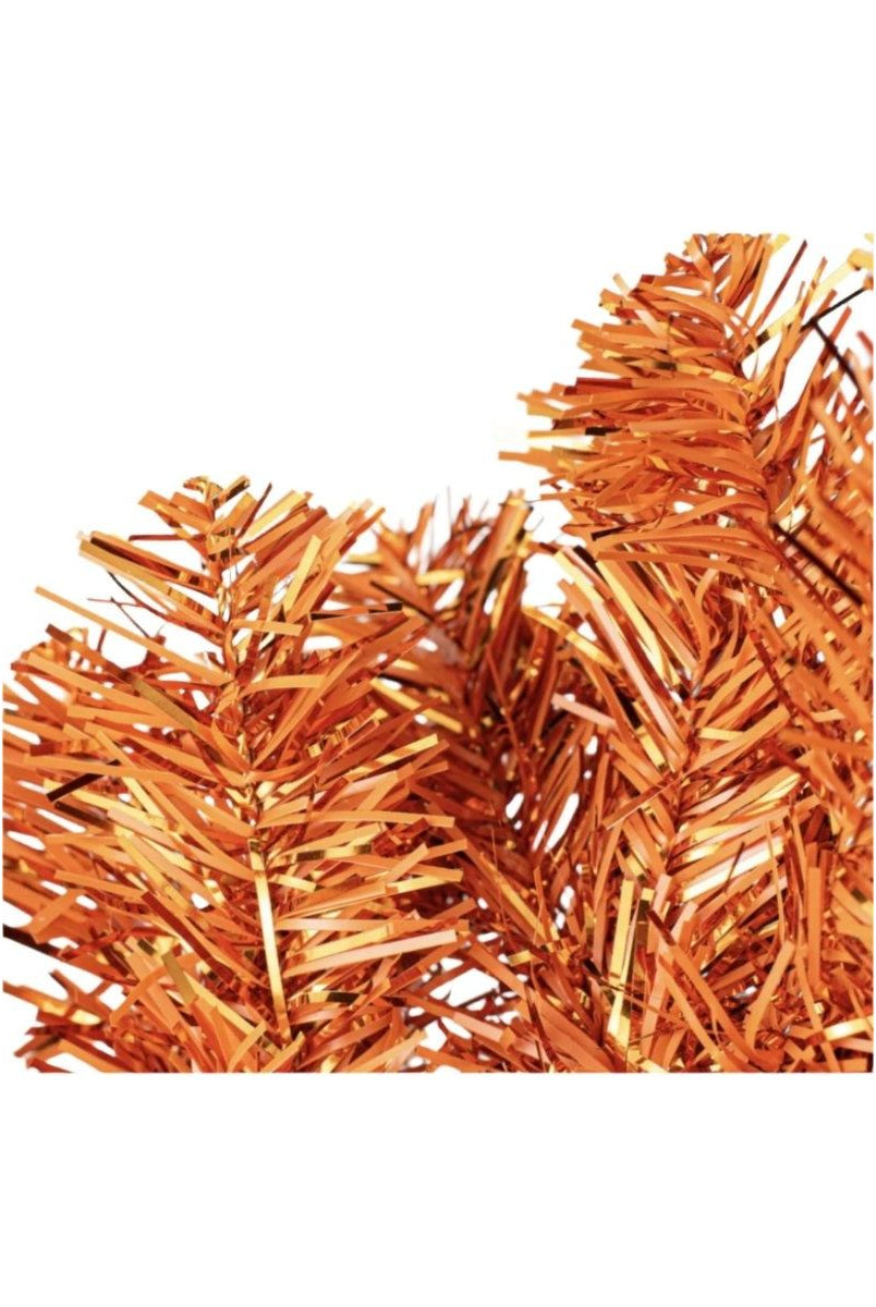 Shop For 32" Pine Tinsel Teardrop Swag: Metallic Orange