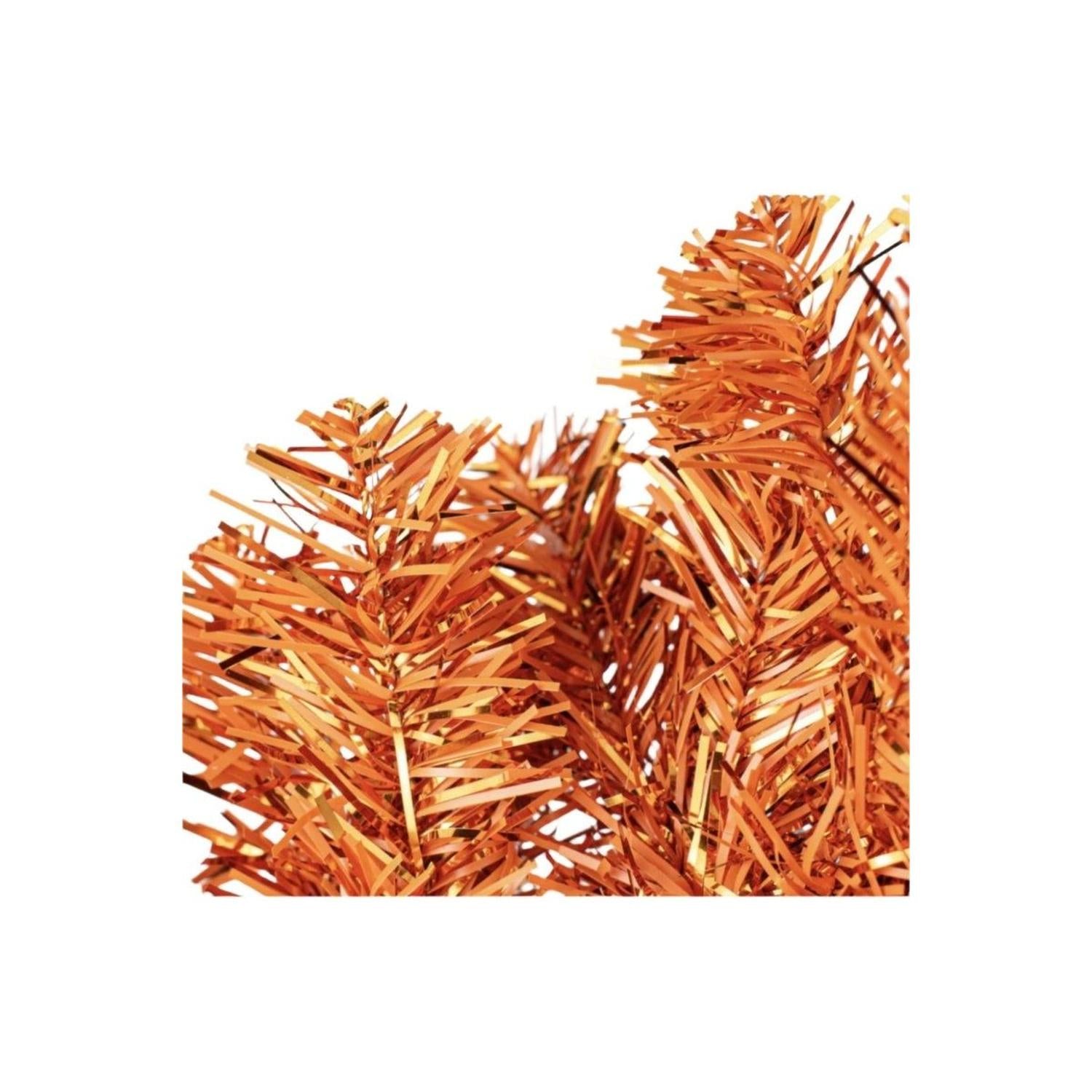 Shop For 32" Pine Tinsel Teardrop Swag: Metallic Orange