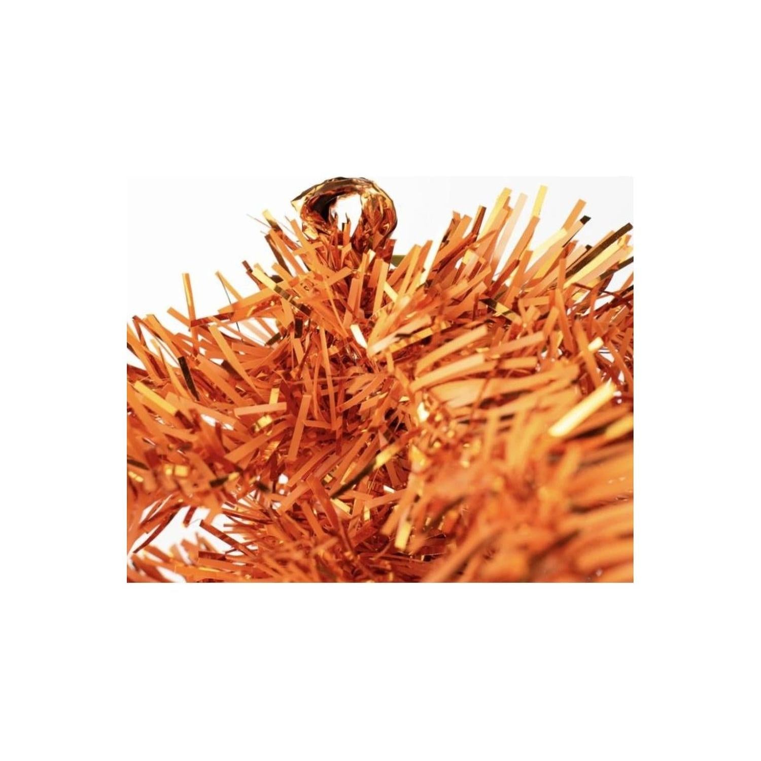 Shop For 32" Pine Tinsel Teardrop Swag: Metallic Orange