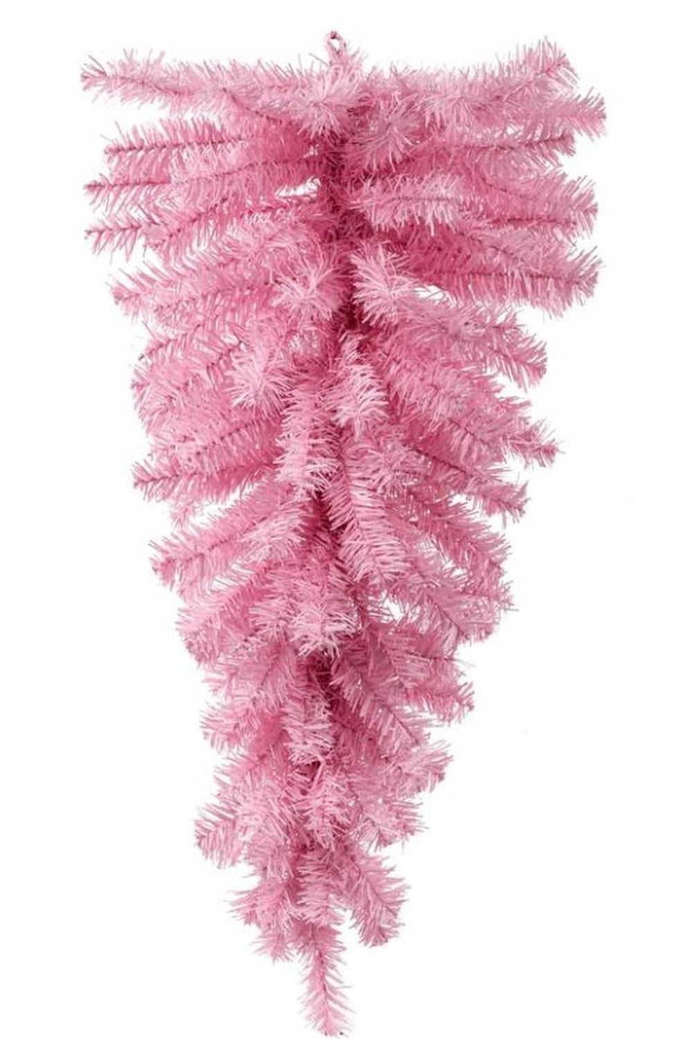 32" Pink Pine Christmas Teardrop, Unlit